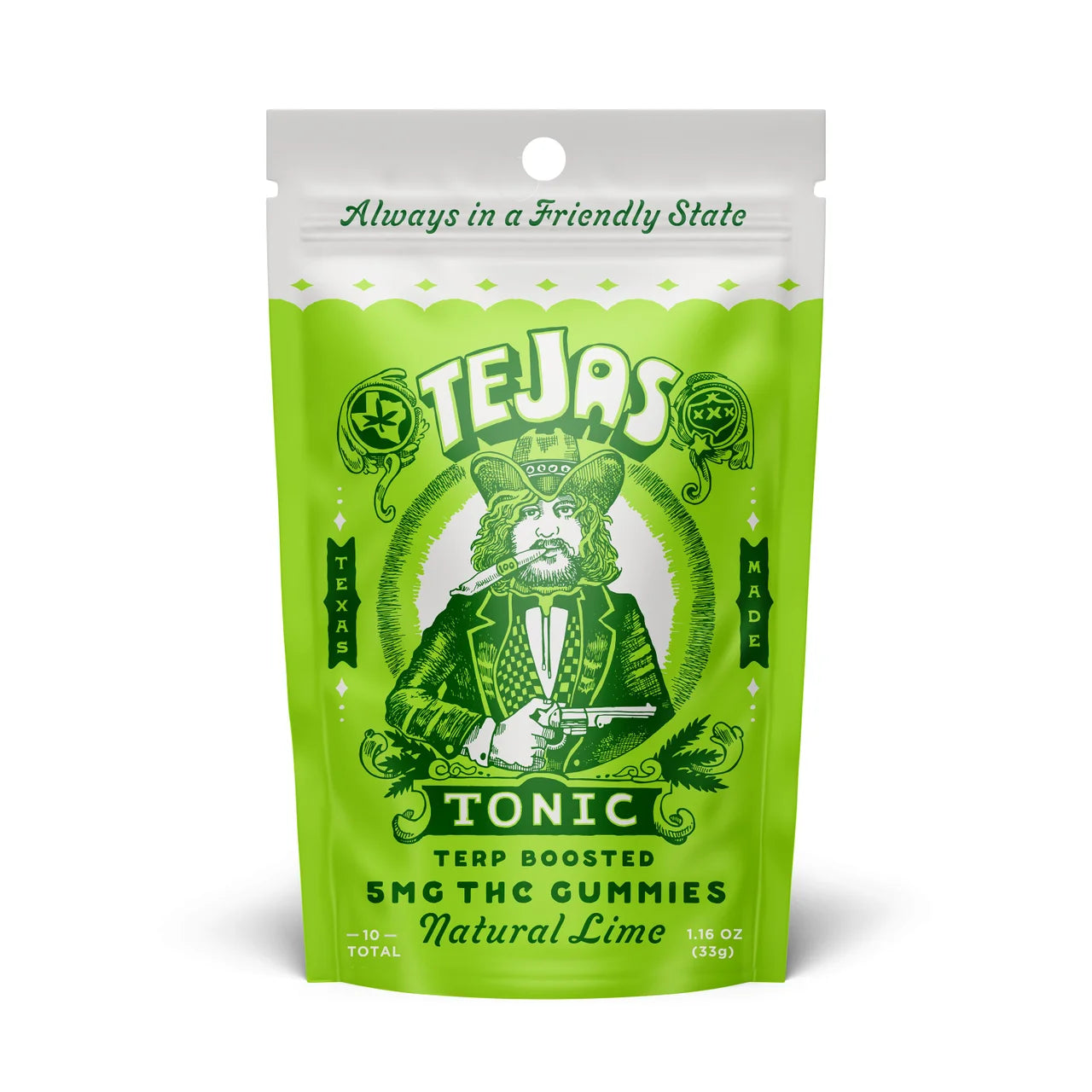 Tejas Tonic Gummy - 10ct 30mg Natural Lime