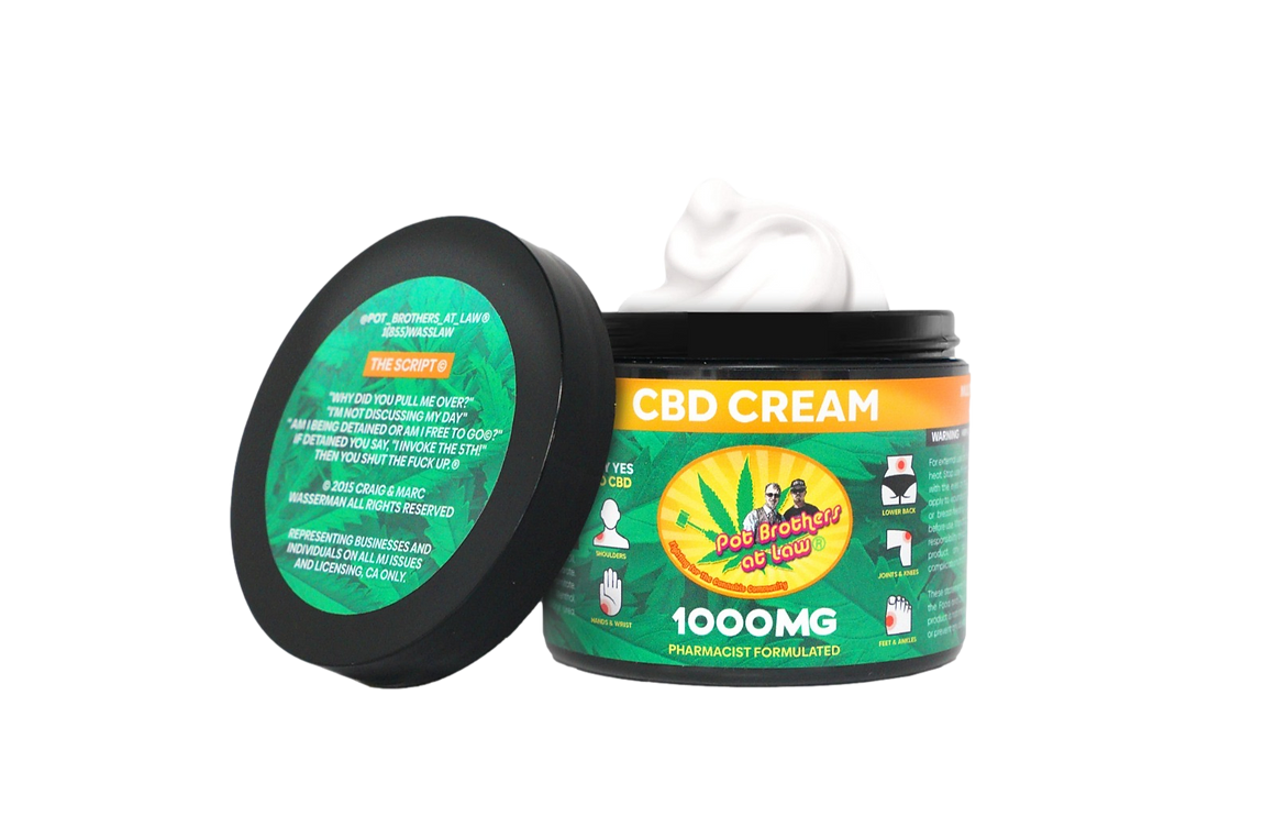 The Pot Brothers at Law CBD Cream 1000MG 4oz