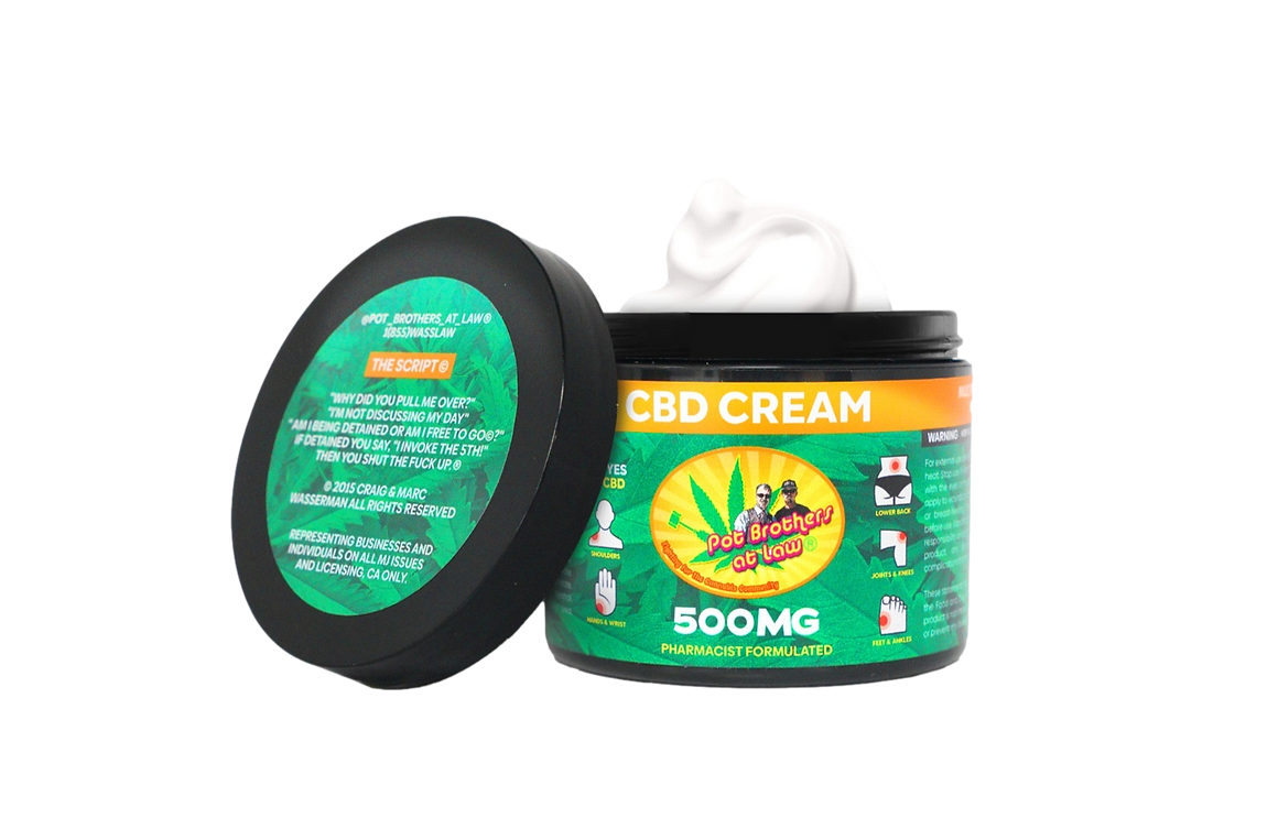 The Pot Brothers at Law CBD Cream 500MG 4oz