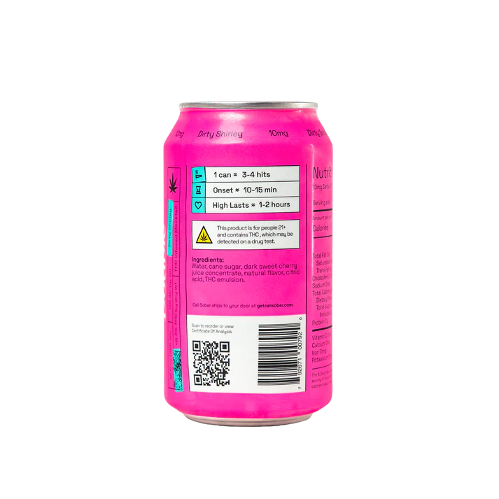 Dirty Shirley Double 10mg Delta THC Drink