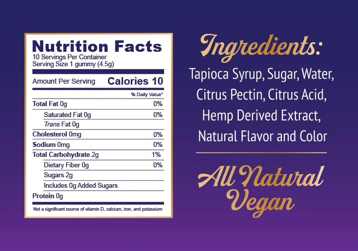 The Trifecta Wyatt Purp THC:CBD Gummies 10mg THC: 100mg CBD - Gummies 30