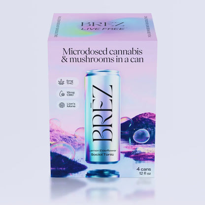 Brez 10mg Cannabis and Mushrooms Social Tonic
