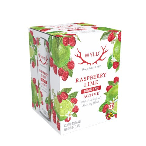 WYLD Hemp Sparkling Waters Raspberry Lime | 10mg THC per can