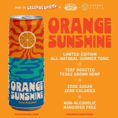 Orange Sunshine - Low Dose Sparkling Hemp Beverage 2mg THC