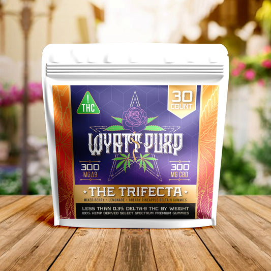 The Trifecta Wyatt Purp THC:CBD Gummies 10mg THC: 100mg CBD - Gummies 30